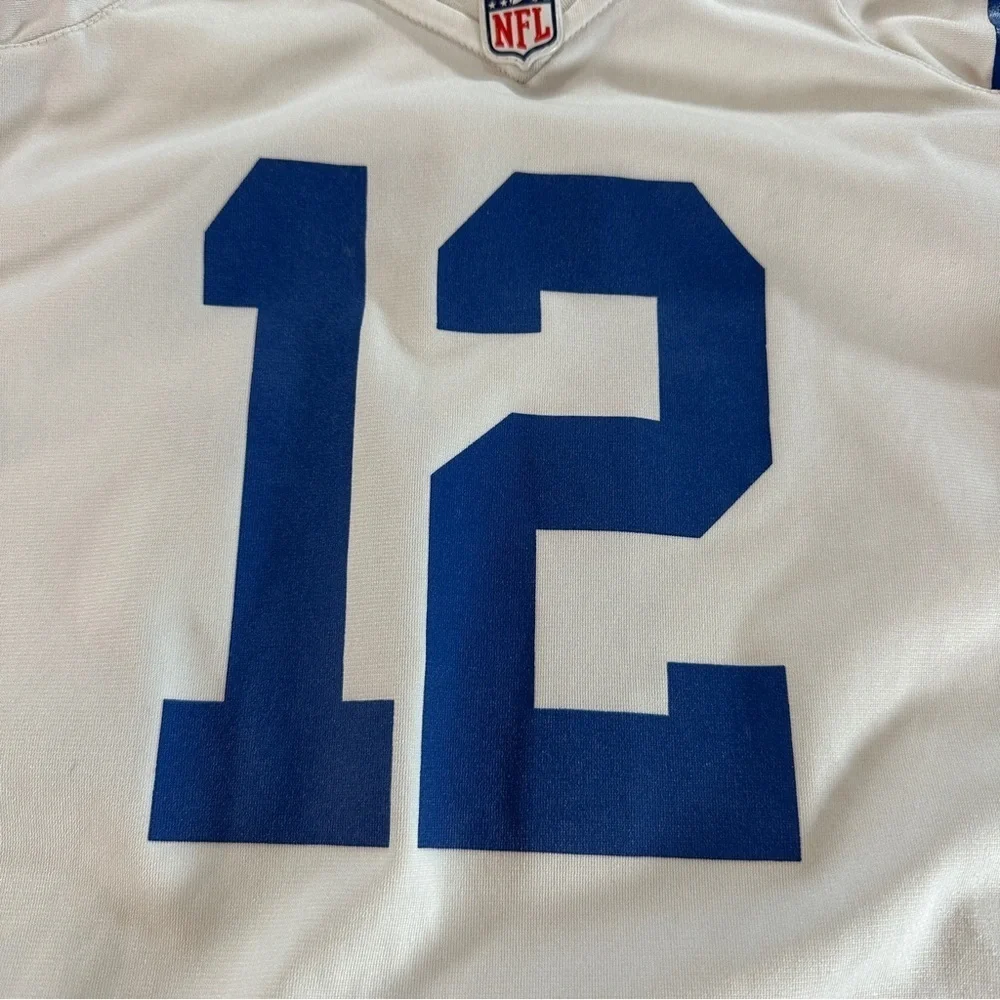 Nike Indianapolis Colts Andrew Luck Jersey Youth L (14-16) White #12 NFL